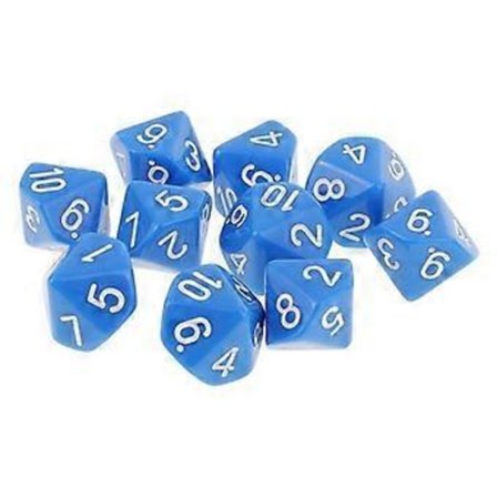 4-10-pack 10 st 10-sidiga tärningar D10 polyedriska tärningar för Dungeons and Dragons-spel (10 st)
