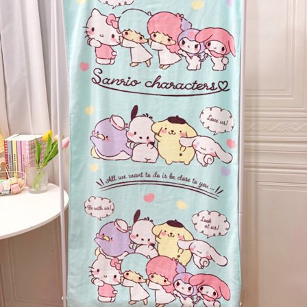 Børne Tegneserie Badehåndklæde Blødt Farveægte Bomuld Småbørns Strandhåndklæde Blå Tegneserie Dyr 120 x 60 cm