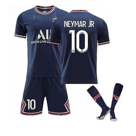 Neymar Jr 10 Hjem 2021-2022 Paris Fotballdraktsett V W
