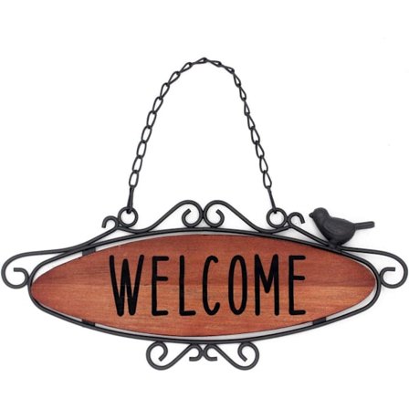 Rustiikki pieni puinen tervetuloa-kyltti, ripustettava puinen maalaistalon verannan koriste etuovelle 12,2×5,1 tuumaa