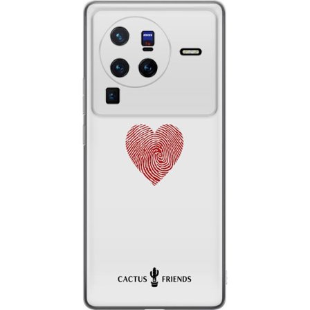 Yhteensopiva Puhelinkuori vivo vivo X80 Pro Cactus and Friends - Fingerprint Love