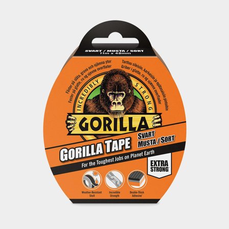 Ducttape Gorilla Tape, 48 mm x 11 meter, zwart