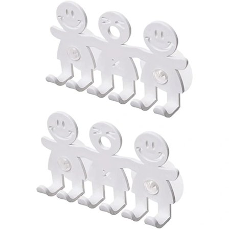 2 stk Søte Tannbørsteholdere Kroker Baderom Sugekopp Tannbørsteholder Husholdning Søt Smiley Ansikt Tannbørste Sugekopp