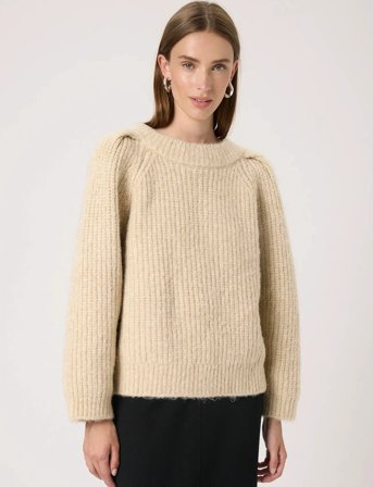 Soaked in Luxury Slpleoni Pullover - Beige - XL