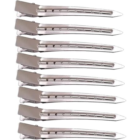 Hiusklipsit, 8 kpl metallisia hiusklipsejä, ankannokkaklipsit, ammattimaiset hiusklipsit, kampaamoon ja meikkiin