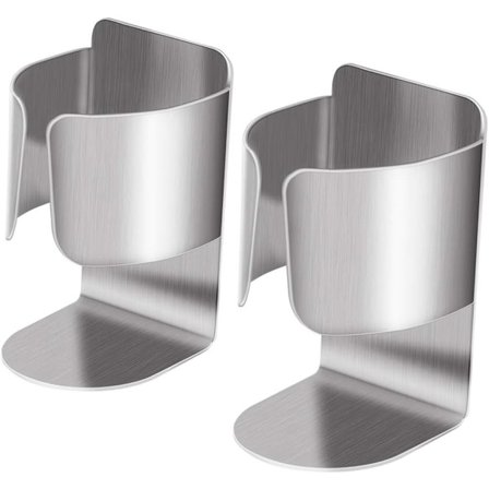 To elektriske tannbørsteholdere, veggmontert type, lim ikke inkludert.