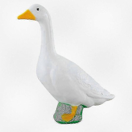 Hanhi puutarhakoriste - Suuri valkoinen muovinen nurmikkokoriste, Gaggleville