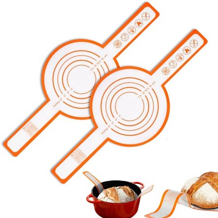 ING Bagemåtter - Silikone Bagemåtte - 2 stk - Brødslynge - Brødbagemåtte - Brødløkker - Bagemåtte til Ovn - Non-stick - Let at Rengøre - Med