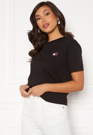 TOMMY JEANS Tommy Badge Tee Black Klær