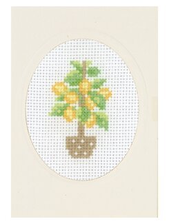 Broderikit Kort Citronträd - Permin