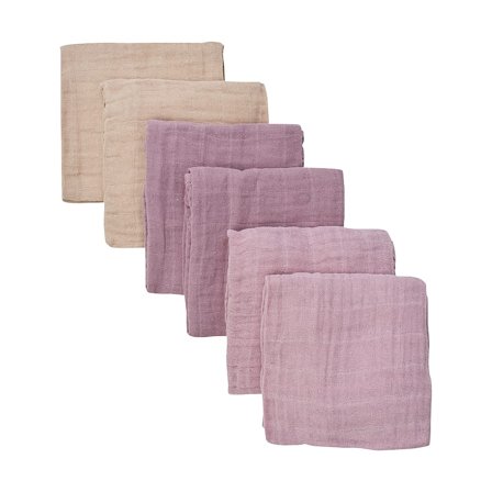 Pippi Cloth Muslin 6-pak Quail 65x65 cm, Børn & Forældre, Bleer, Stofbleer