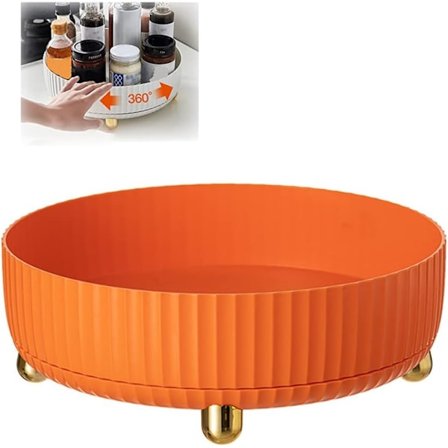 Roterende krydderhylle-organisator, Multifunksjonell krydderstativ, for kjøkkenoppbevaring og organisering