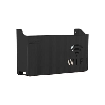 Väggmonterad Wifi Router Förvaringsbox Kabel Power Plus Wire Bracket Organizer