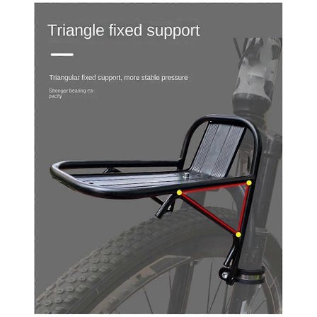 Cykel Forreste Bagagebærer Cykelkurv Beslag Mountainbike Forreste Bagagebærer Legering Forgaffel Bagagebærer Cykeludstyr-XF14-