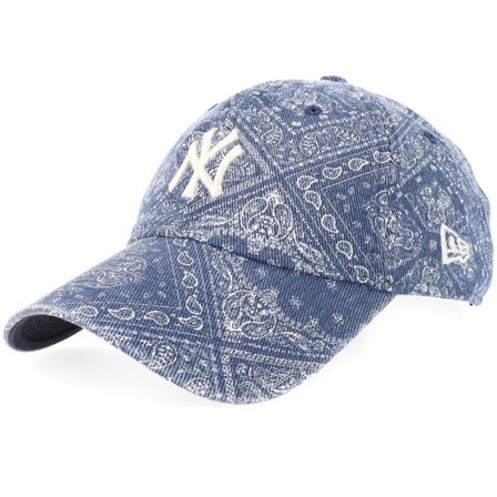 New Era - MLB Blå unconstructed Keps - New York Yankees Washed Paisley 9TWENTY Navy Dad Cap @ Hatstore