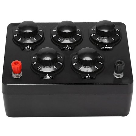 Svart Resistansbox Järn Variabel Dekadmotstånd 0-9999.9 Ohm