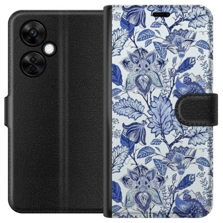 Yhteensopiva Lompakkokotelo OnePlus OnePlus Nord CE 3 Lite Kukat Sininen...