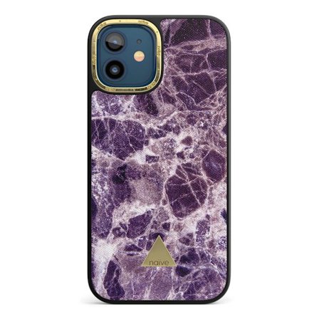 Naive iPhone 12 Skal - Lila Marmor