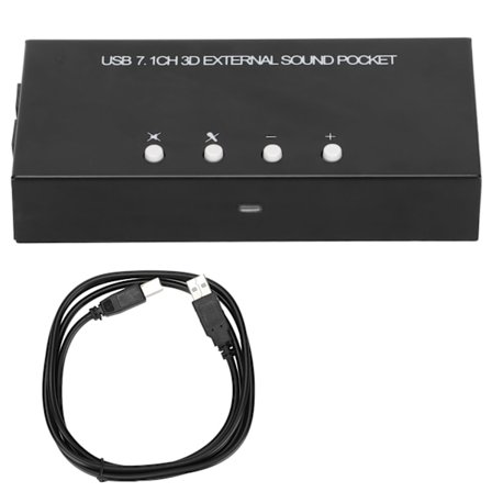 7.1 Kanals Lydkort Surround Sound Dobbelt Mikrofonindgang Stereo Eksternt Lydkort til Computere