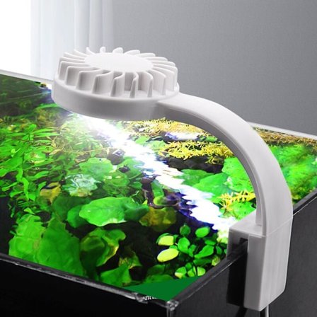 total Liten klämlampa för akvarium LED-belysning blå vit USB mi