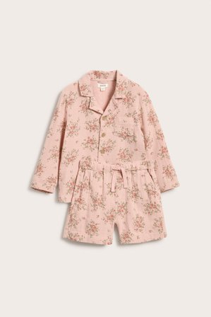 Newbie | Blomstrete pyjamas | Rosa