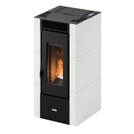Stufa a pellet Cadel Cristal 6 ad aria 5,5 kW - WiFi BIANCO