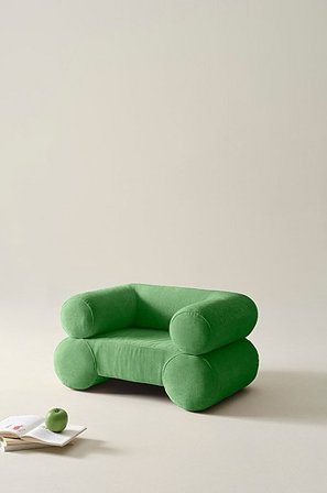 Jotex - Mini Fotel Wypoczynkowy Dla Dzieci Groszkowa zielen - HARTSDALE - Kup Fotele dla dzieci firmy Jotex