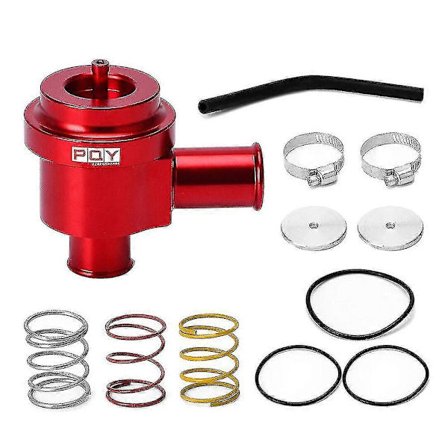 Til Golf - 1.8T 2.7T 98-05 Aluminium Blow Off Valve Turbo BOV Diverter Valve Kit Rød