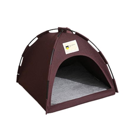 Avtagbart djurtält med kudde, tvättbart och bekvämt tipi-hus för katt och hund