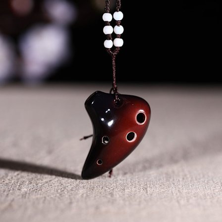 Mini 6-reikäinen keraaminen ruoho-savipilli Legend of Zelda -kolmikärkikuvio, ilmainen opetusohjelma (kahvinvärinen)