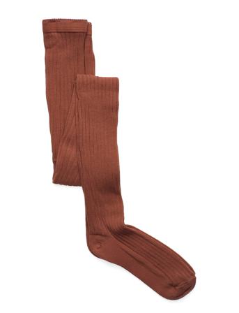 Cotton Rib Tights Socks & Tights Tights Brun Mp Denmark