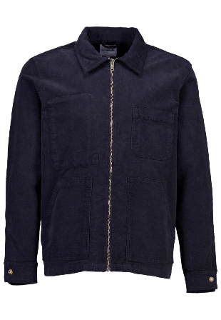 Lindbergh Superflex Corduroy Overshirt Kavajer Herr Blå XL