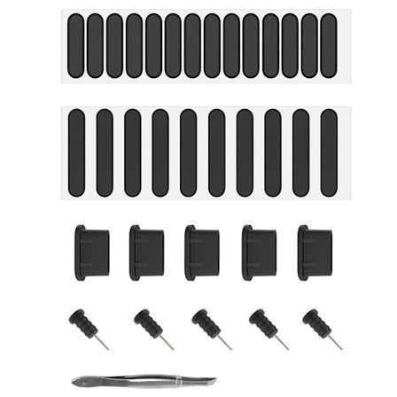 Dammtätt självhäftande skydd inklusive dammplugg och pincett, högtalarskydd för telefon 16 15