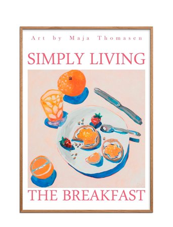 Poster & Frame Matho Art - Simply Living X The Breakfast - Multi/patterned - 70X100CM