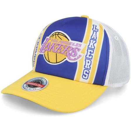 Mitchell & Ness - NBA Lila trucker Keps - Los Angeles Lakers Retro Purple/Yellow Trucker @ Hatstore