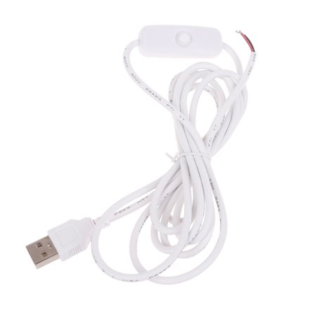 USB LED Strip Power med På/Av-knappkabel för teknikentusiaster
