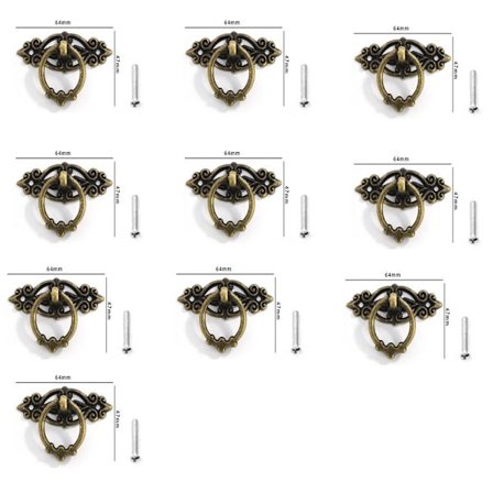 10 stk. (grøn bronze) dørhåndtag dør skuffegreb skuffe