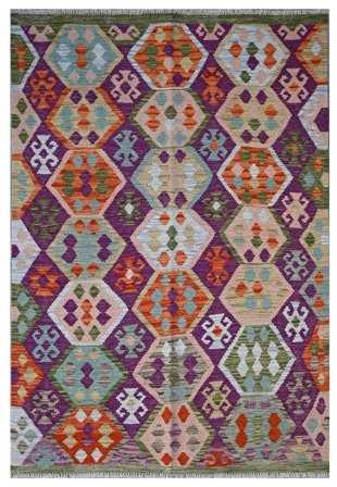 Kilim Afghan Old Style Rug Hand Woven 124X179 Brown/Black Afghanistan