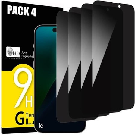 Skärmskydd - Härdat Glas - för iPhone 16 - Anti-Spion - 9H - Ultra Tunna