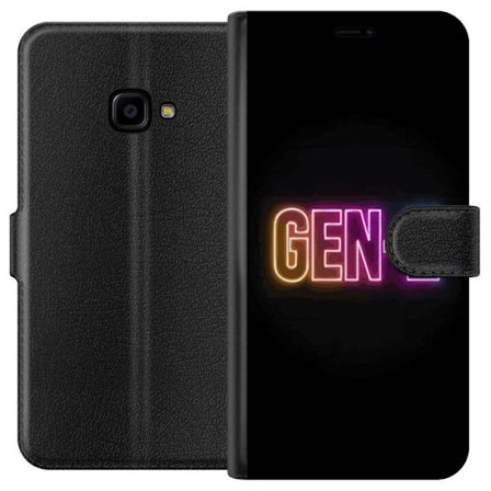 Kompatibelt Lommeboketui til Samsung Samsung Galaxy Xcover 4 Neontext Gen Z i fargerikt lys mot mørk bakgrunn i moderne digital stil