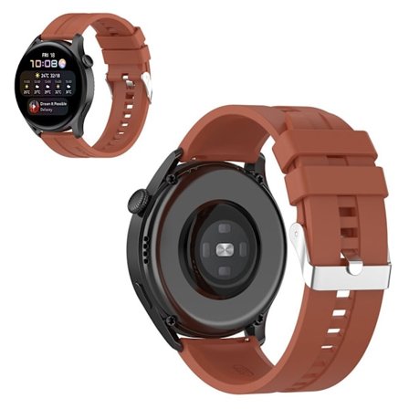 22 mm universal klockarmband i silikon - Brun