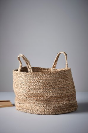 Jotex - Oppbevaringskurv Natur/blå - HARVEY - Kjøp Småoppbevaring hos Jotex