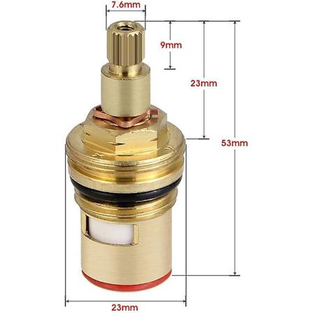 2 stk Keramiske Skivehoder Keramiske Kassetter Universal Messingkraner Erstatning 20 Hakk x 53mm Kjøkken Erstatning