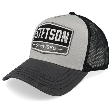 Stetson - Grå trucker Keps - Gasoline Grey/Black A-Frame Trucker @ Hatstore