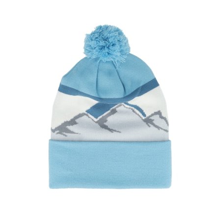 Beechfield - Azul pom Beanie - Glacier Mountain Peaks Blue/White Pom @ Hatstore