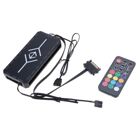 ARGB PWM Viftehub 5V 3PIN ARGB 4PIN PWM RGB Kabinettvifte Hub Kontroller SATA Strøm