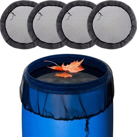 4-pack Utomhus lövtät insektsäker nätöverdrag hinköverdrag regnskydd vattentank skydd överdrag filterskärm överdrag Diameter 30cm.