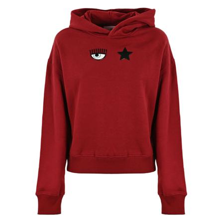 Chiara Ferragni Collection Hoodies röd, Dam, Dam, Storlek: 2XS