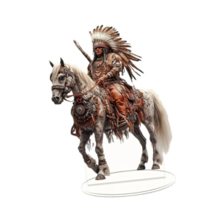 Akryl Riddare Ornament 2D Gåva Skrivbordsdekoration för Vardagsrum Bokhylla