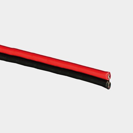 Cable de cobre estañado Skyllermarks RKUB, redondo, de dos conductores, 2 x 4 mm², 10 meter, rojo/negro